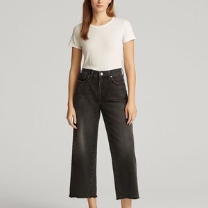 Revolve Free People We The Free Black High Rise Wide-Leg Jeans Size 30